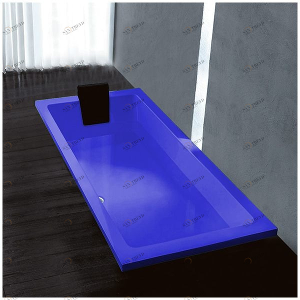 Ванна Gruppo treesse Quadra 170 V0720-SX-SI синяя прямоугольная встроенная левая VINV0720SXSI