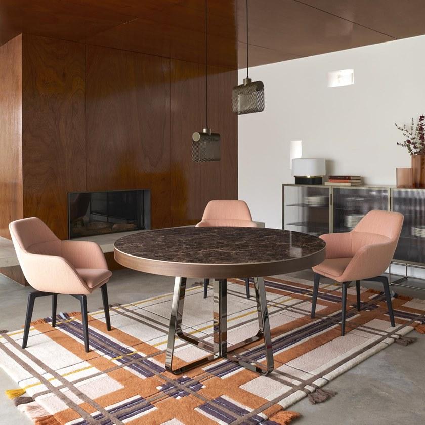 Ligne Roset Раздвижной круглый обеденный стол из керамогранита  0e50ds30-0050ds2n  - Вид №4