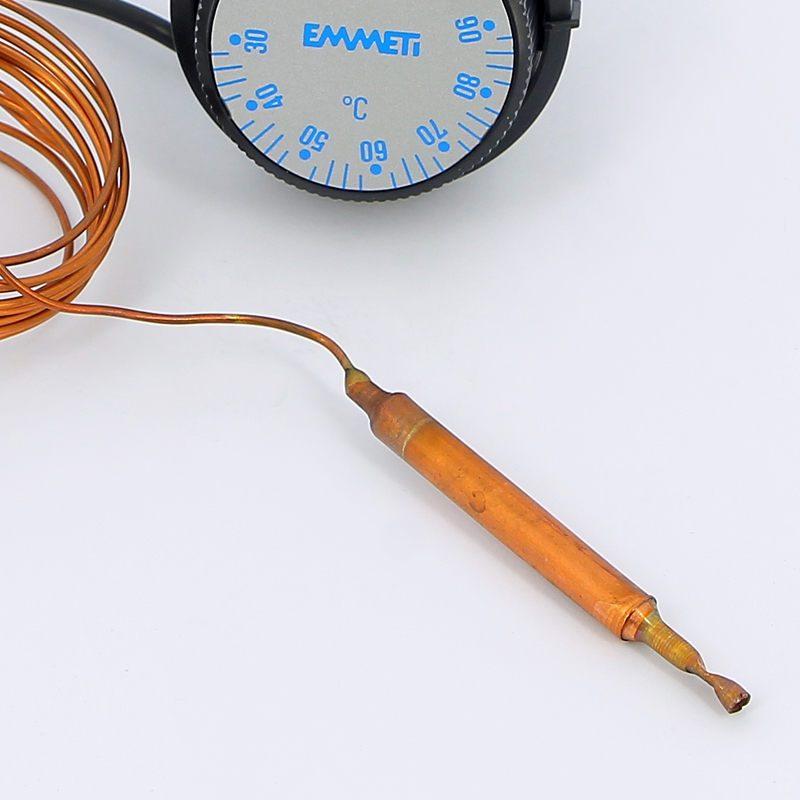 Термостат регулировочный капиллярный 16А, 400В EMMETI с трубкой 1500мм 02016016 - Вид №3