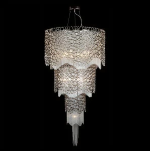 Подвесной светильник Crystal Lux Hauberk Sp-PL12+8+4 CRYSTAL LUX ДИЗАЙНЕРСКИЕ, HAUBERK 072480 Белый;серебро