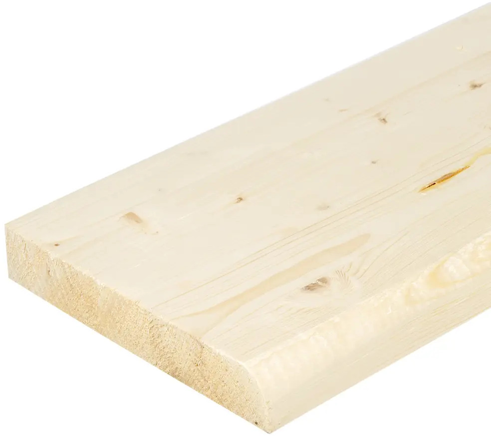 Santreyd Подоконная доска из натуральной хвои с закруглённой кромкой 40x250x2200 мм 14336656