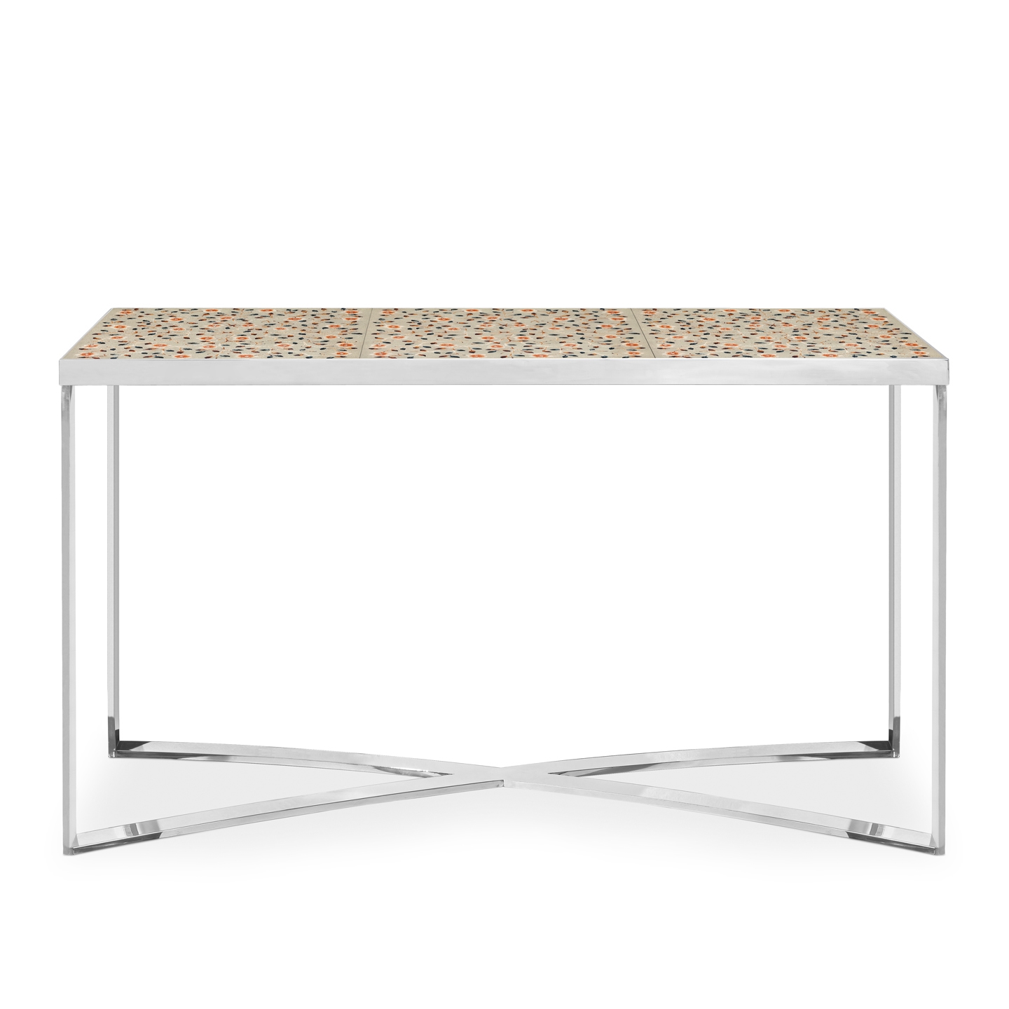 450094-85 ABHIKA КОНСОЛЬ CHROMO X H95 152,5X52,5 TURQUOISE  - Вид №1