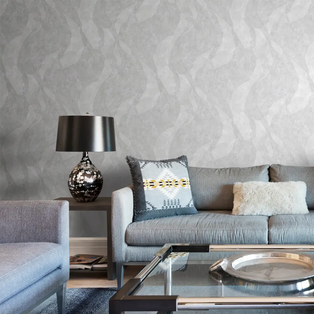 Обои флизелиновые Erismann Lina серые 1.06 м ЭР6047803 STLM-2197265 - Вид №2