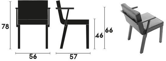 Capdell Мягкое кожаное кресло с подлокотниками Nao sun-id-1476722 - Вид №2