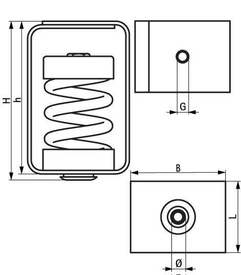 2800703000 VibraTek® HS-1X Spring Hanger high performance spring isolator for medium to heavy machinery walraven  - Вид №1