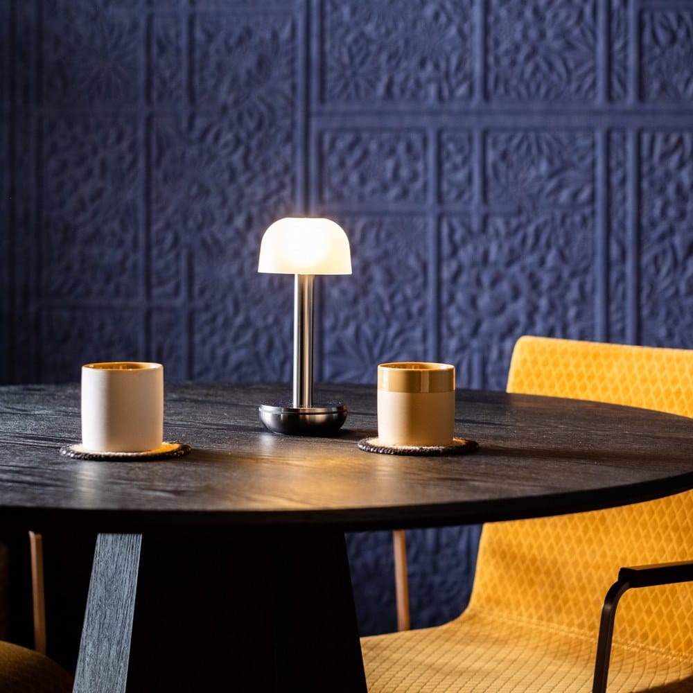 Алюминиевая и стеклянная настольная лампа с диммером Humble Two ARCH-00072894 - Вид №10