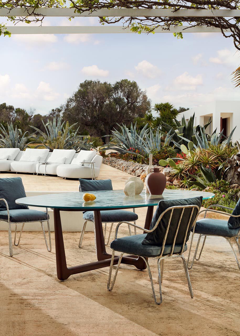 Овальный стол из красного дерева и хрусталя Exteta Sunset ARCH-00027432 - Вид №7