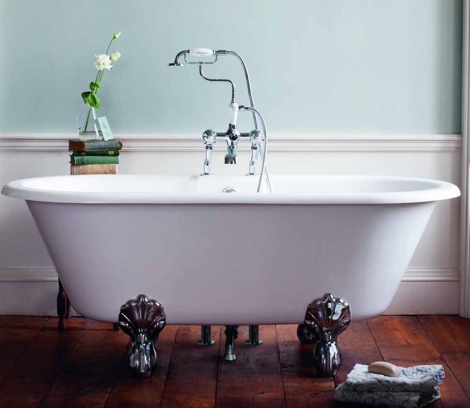 Смеситель для ванны с ручным душем, набортный [CL15]  Burlington T8-QT, T18, T1  - Вид №2