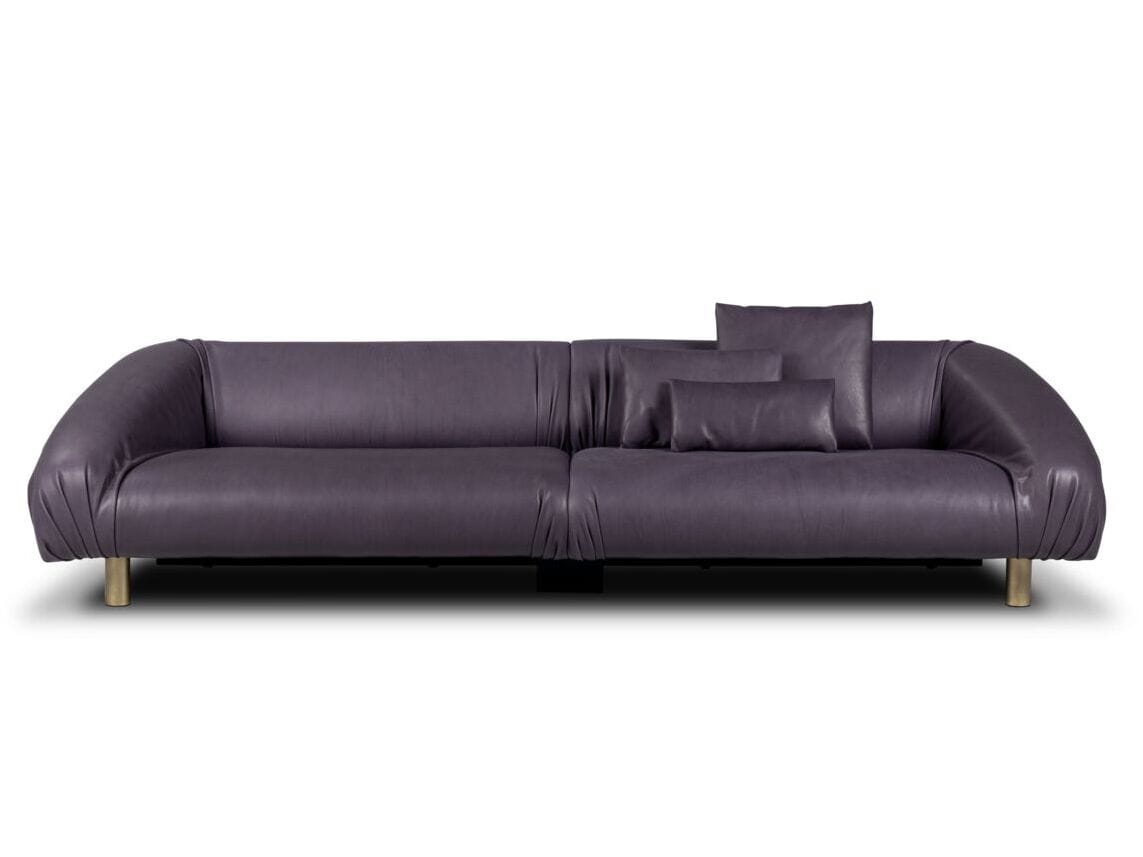 Кожаный линейный диван Baxter FOLD ARCH-00112033