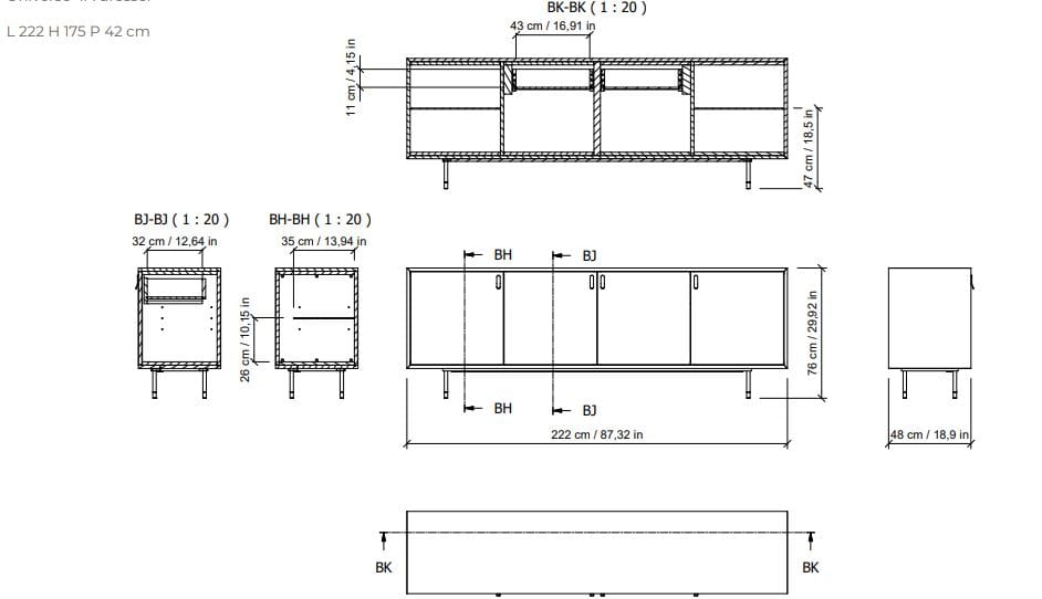Деревянный шкаф с распашными дверями Morica Design Enjoy ARCH-00061413 - Вид №13