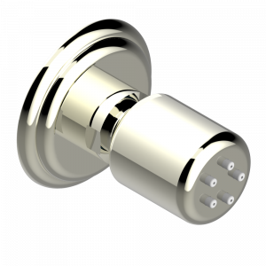 U7E-290/B Форсунка гидромассажная встраиваемая в стену 1/2" с защитой от жёсткой воды Thg-paris Trocadéro тигровый глаз Покрытие PVD никель