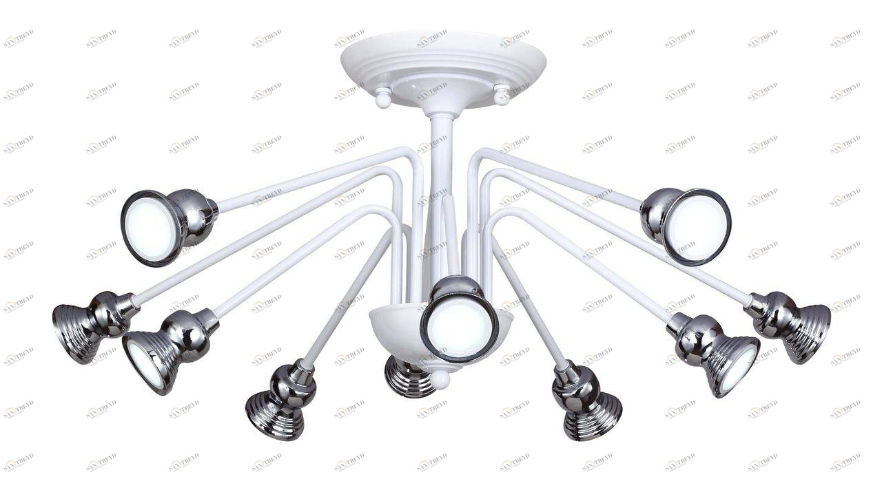 Люстра дизайнерская Emerald хром белая 1679-10U SUPERNW ДИЗАЙНЕРСКИЕ, KOSMOS 057211 Белый 