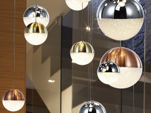 109081 Подвесной светильник LED 27L Ø80 DIM BLUETOOTH цветной Schuller Sphere