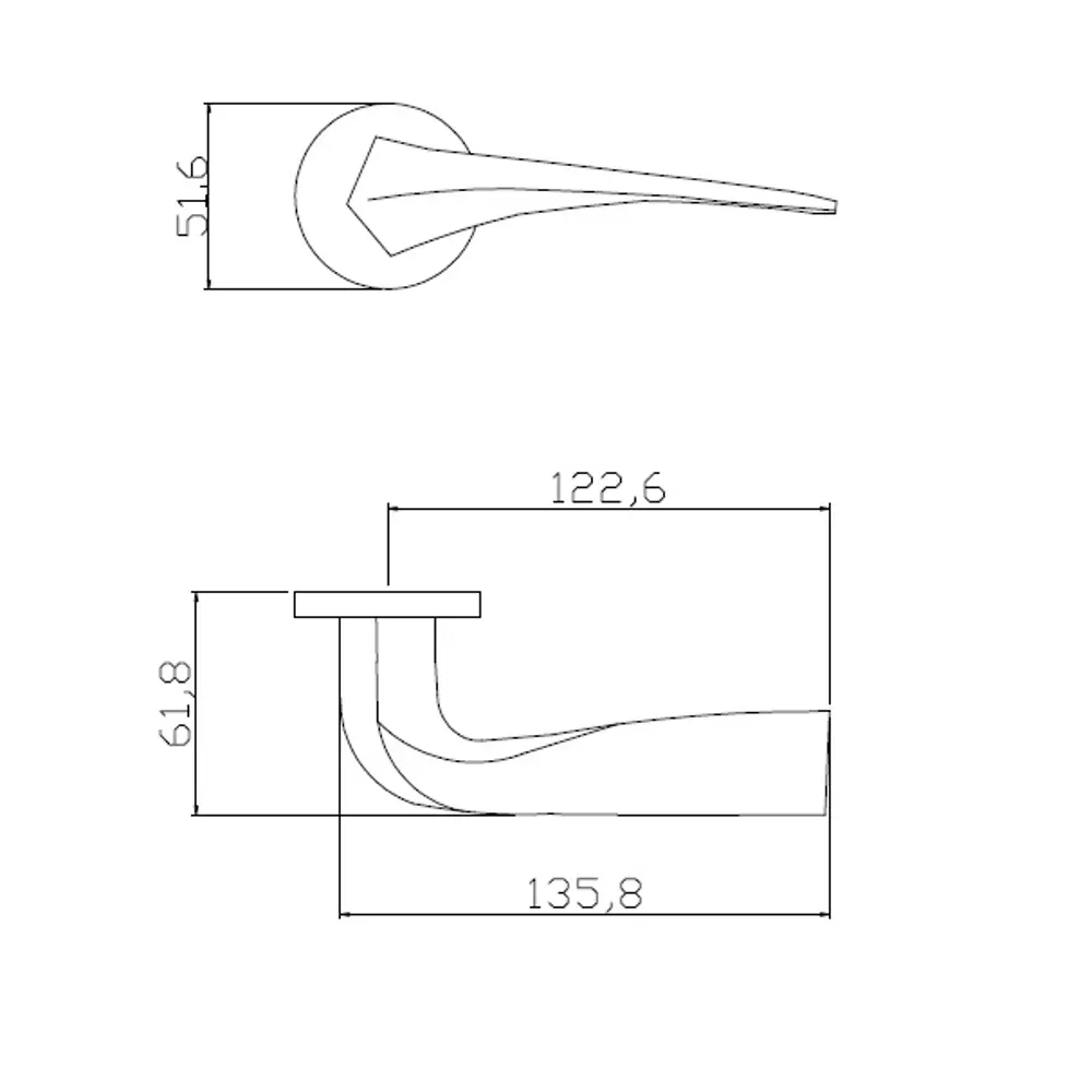 Дверные ручки Edson EDS-85B-R2 графит для межкомнатных дверей 85169292 STLM-0059360 - Вид №3