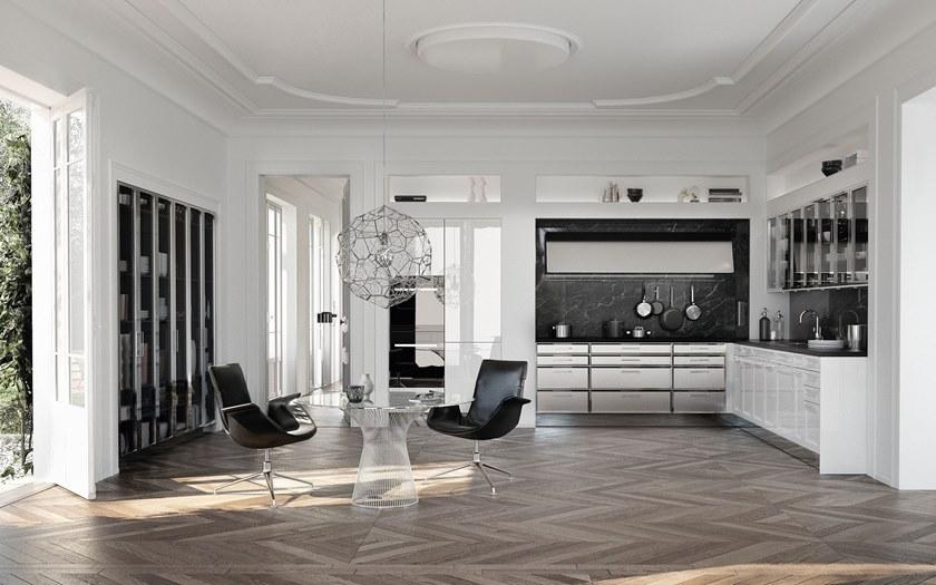 SieMatic Глянцевая лакированная и стальная кухня sun-id-1412806 - Вид №4