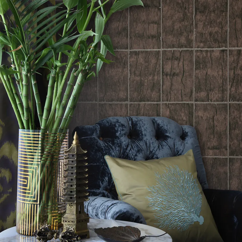 Обои флизелиновые Erismann Natural Silence коричневые 1.06 м 5282-33 STLM-2073853 - Вид №2