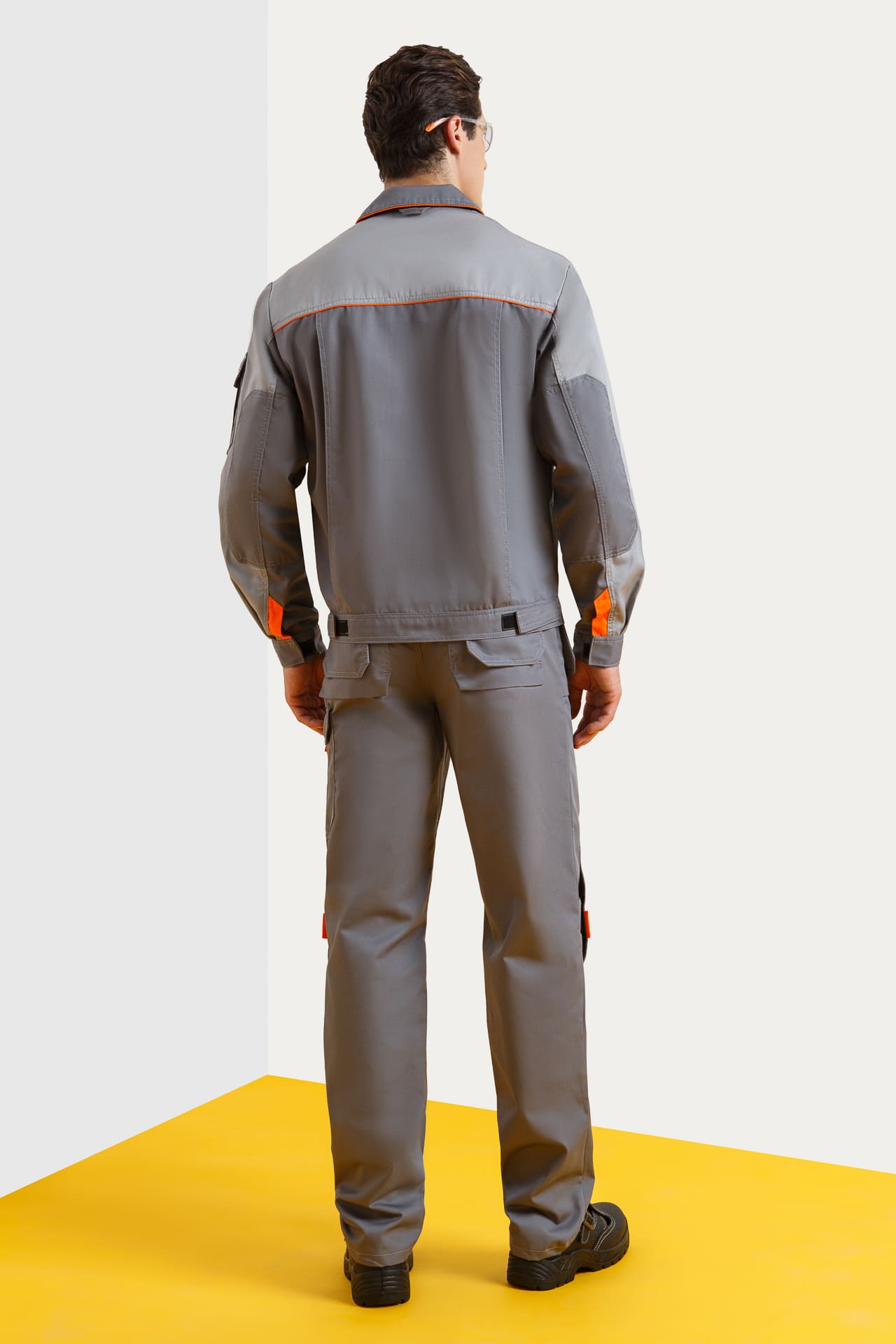65224 Костюм "Профессионал-1" темно-серый со светло-серым  Летняя спецодежда  размер 56-58/194-200  - Вид №9