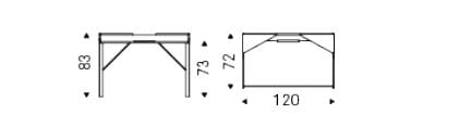 Стальной и деревянный письменный стол Cattelan italia QWERTY ARCH-00131308 - Вид №7