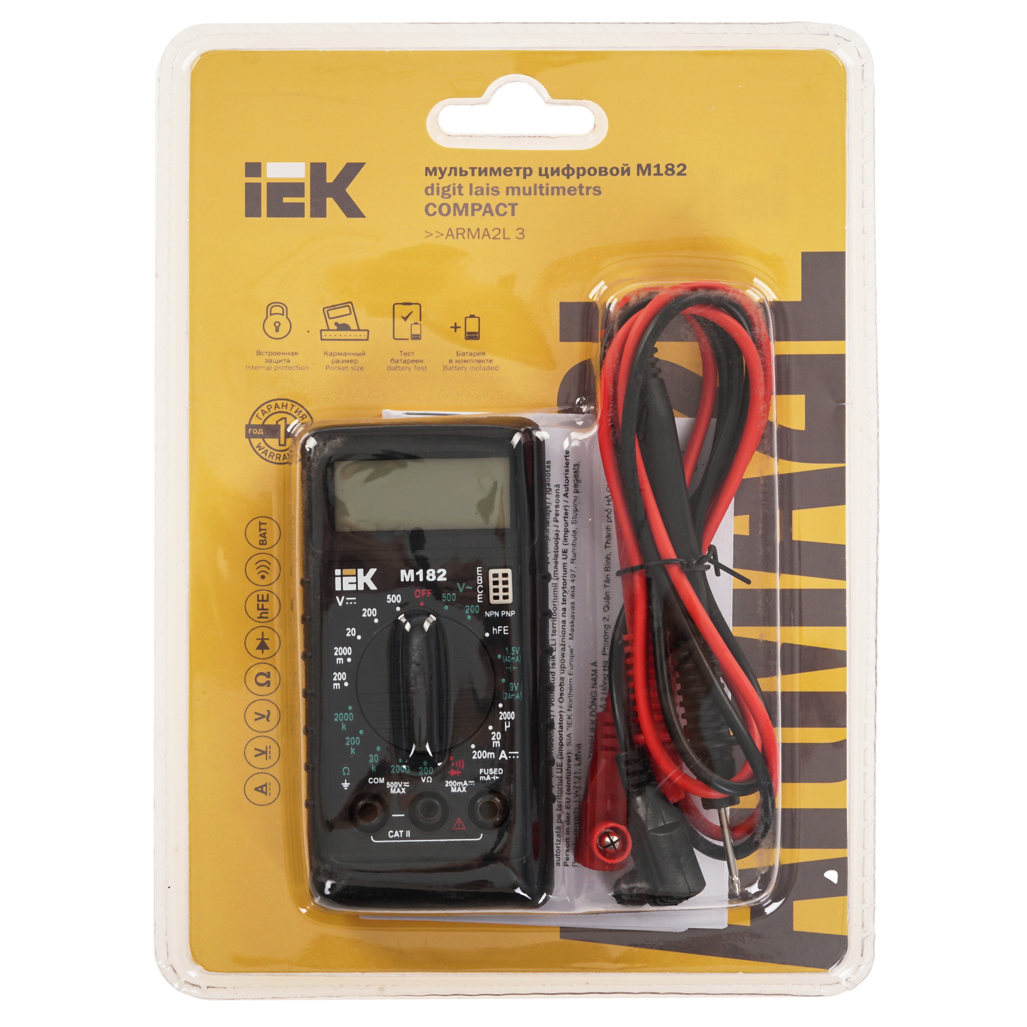 Мультиметр IEK Compact M182 5302027 STDN-0056941