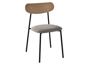 Стул с мягким сиденьем и деревянной спинкой