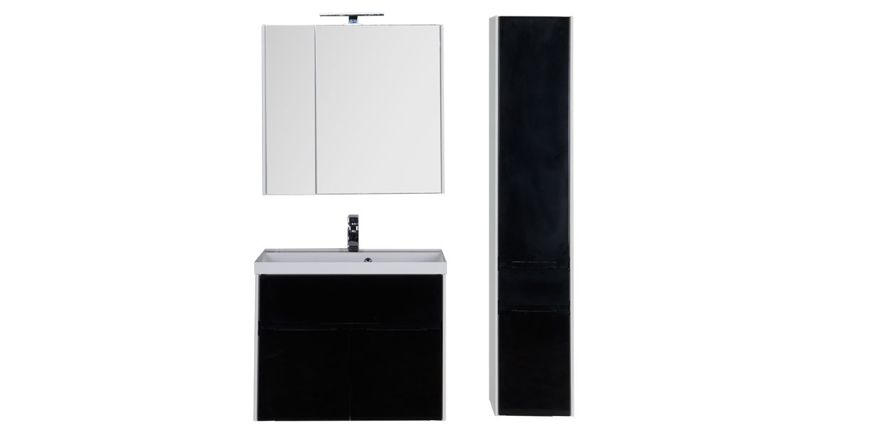 Комплект мебели Aquanet Латина 80 черный 00181086 - Вид №1