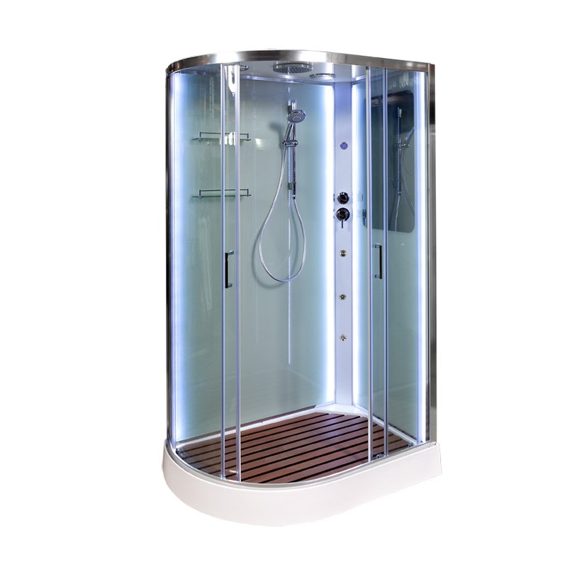 L 809 стандартная BLACK Душевая кабина DETO Серия L А102 R LED с кнопкой и гидромассажем - Вид №2