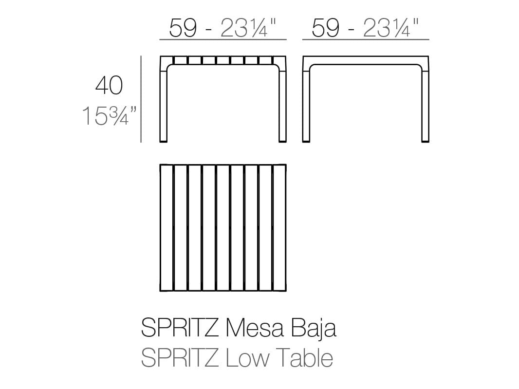Низкий садовый столик Vondom Spritz ARCH-00067268 - Вид №8