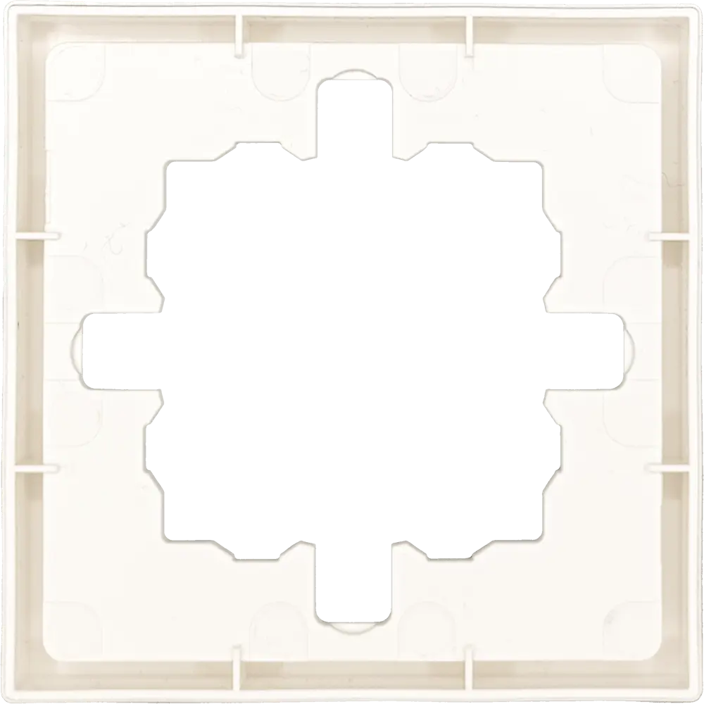 Рамка для розеток и выключателей Lezard Zima 1 пост цвет слоновая кость STLM-2044736 - Вид №2