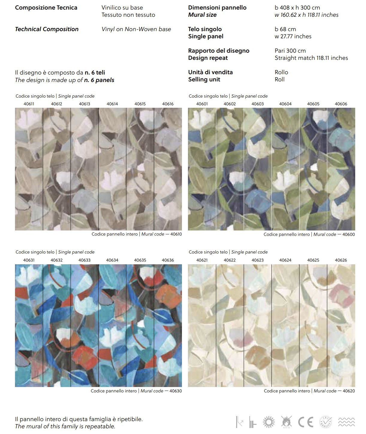 Обои с цветочными мотивами Jannelli&Volpi СП 201 MURALS DECOR ARCH-00091109 - Вид №1