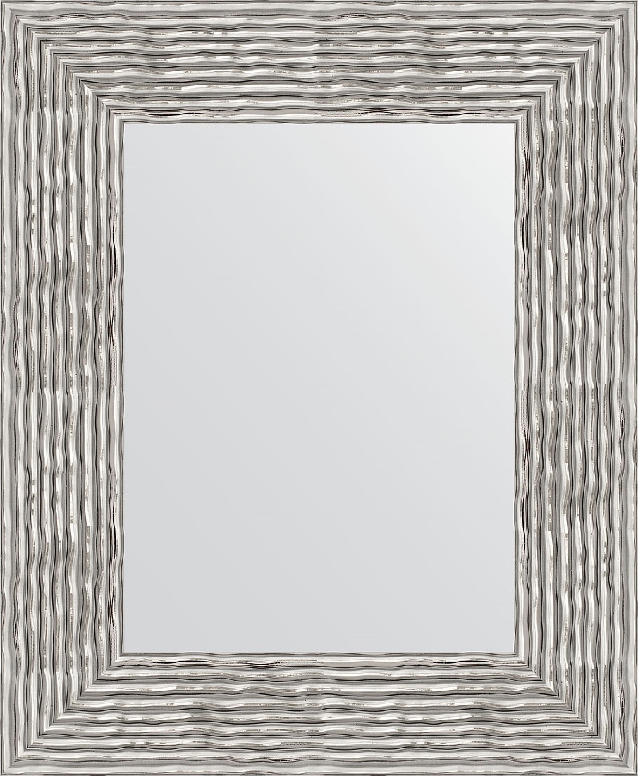 BY 3025 Зеркало в багетной раме - волна хром 90 mm EVOFORM Definite