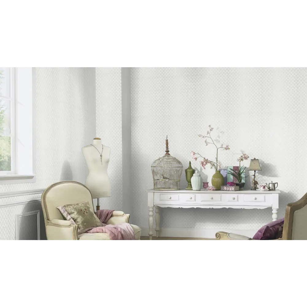 Обои флизелиновые Графика 1.06х10 м цвет белый ЭР 5259-01 Erismann Линии STLM-2039714 - Вид №3