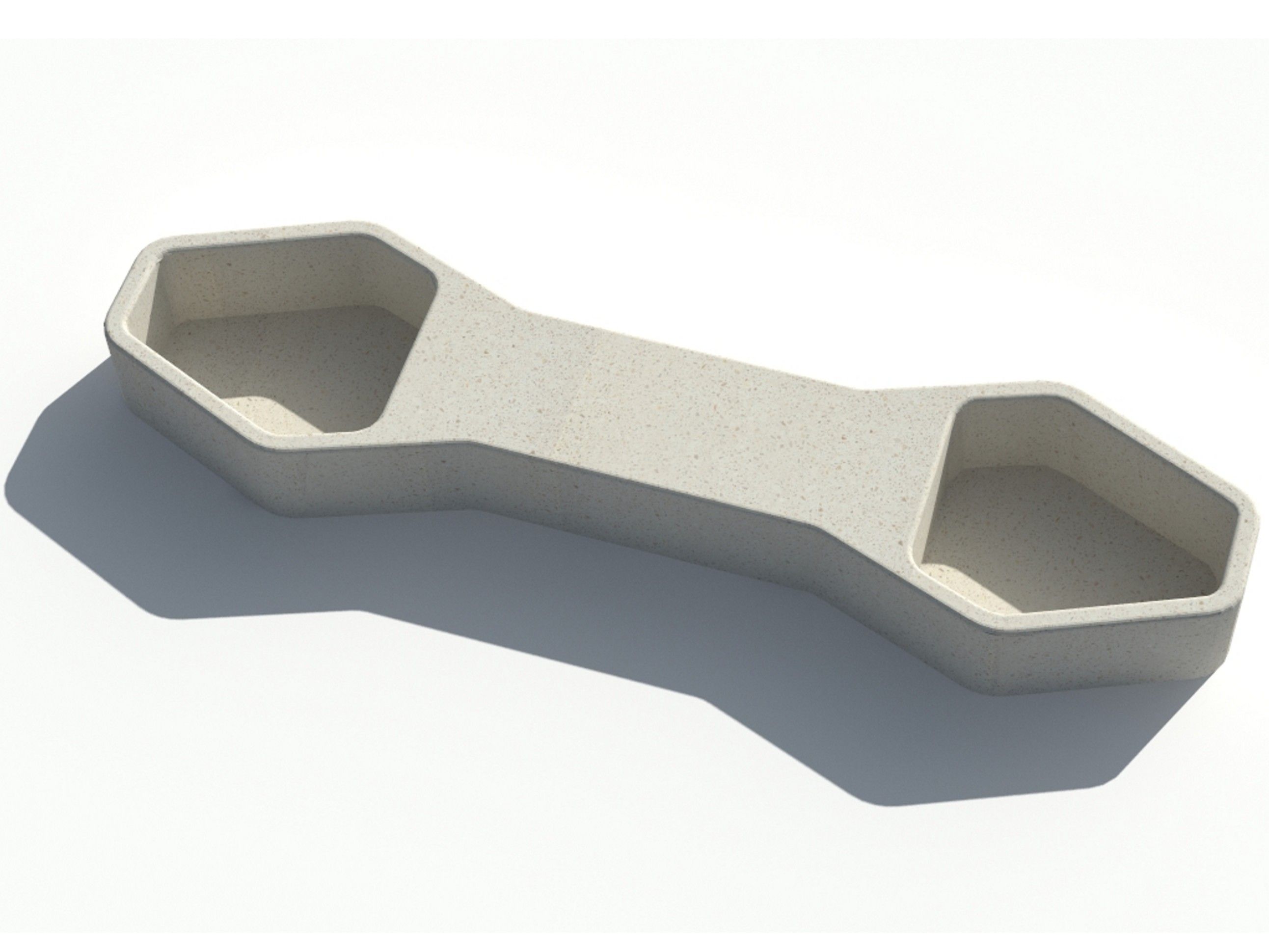 Реконструированная каменная скамья со встроенной плантатором Viscio Urban Design SPANNER ARCH-00101119 - Вид №2