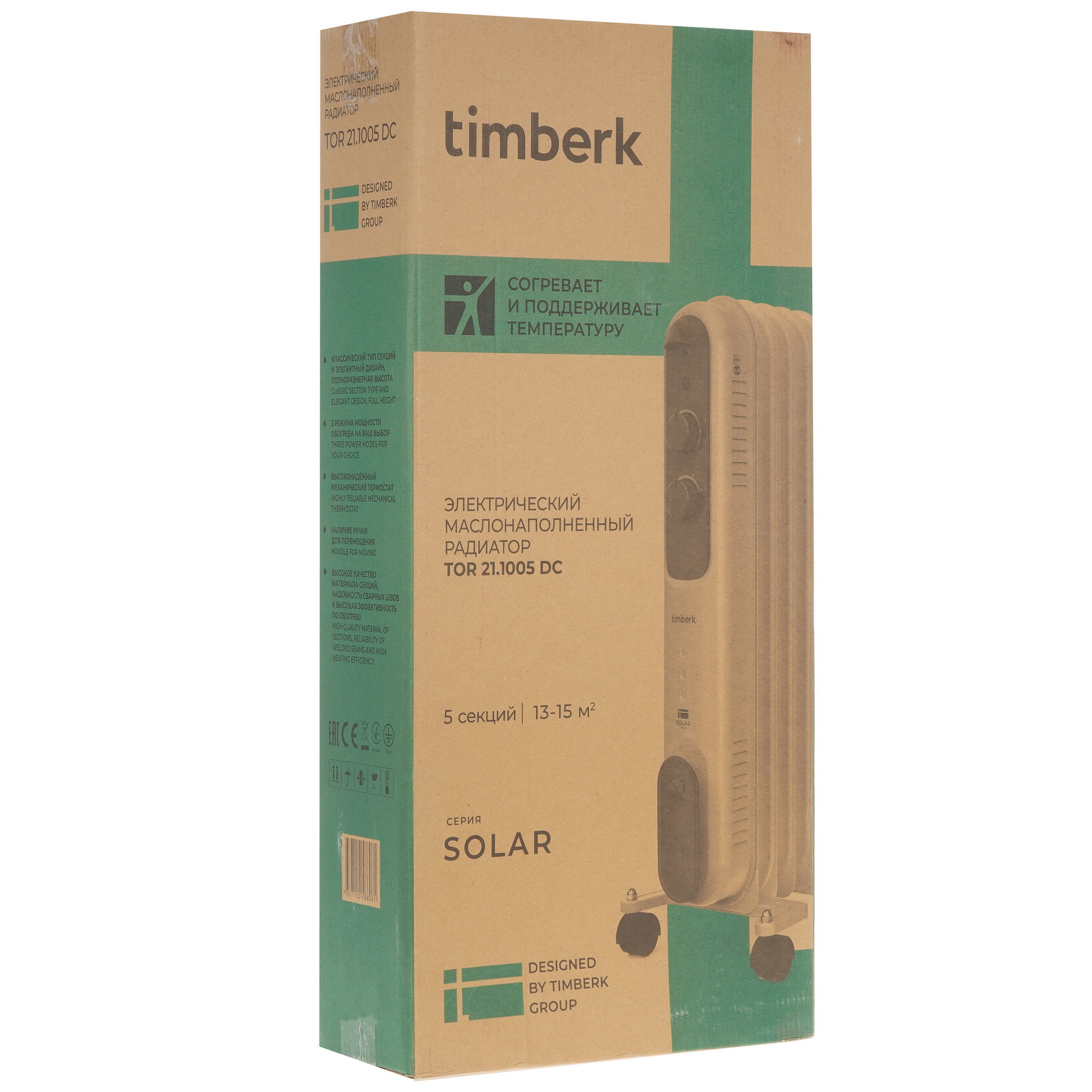 5336452 Масляный обогреватель Timberk TOR 21.1005 DC белый STDN-0018306 - Вид №7