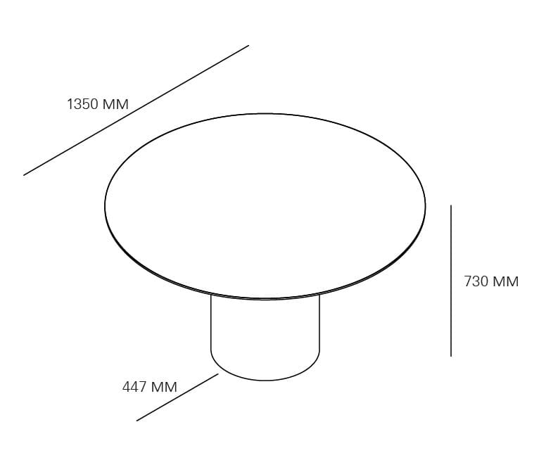 Круглый стальной стол e15 HIROKI METAL ARCH-00066565 - Вид №3