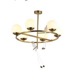 Люстра подвесная Freya FR5210PL-06G 6 ламп 16 м² цвет латунь