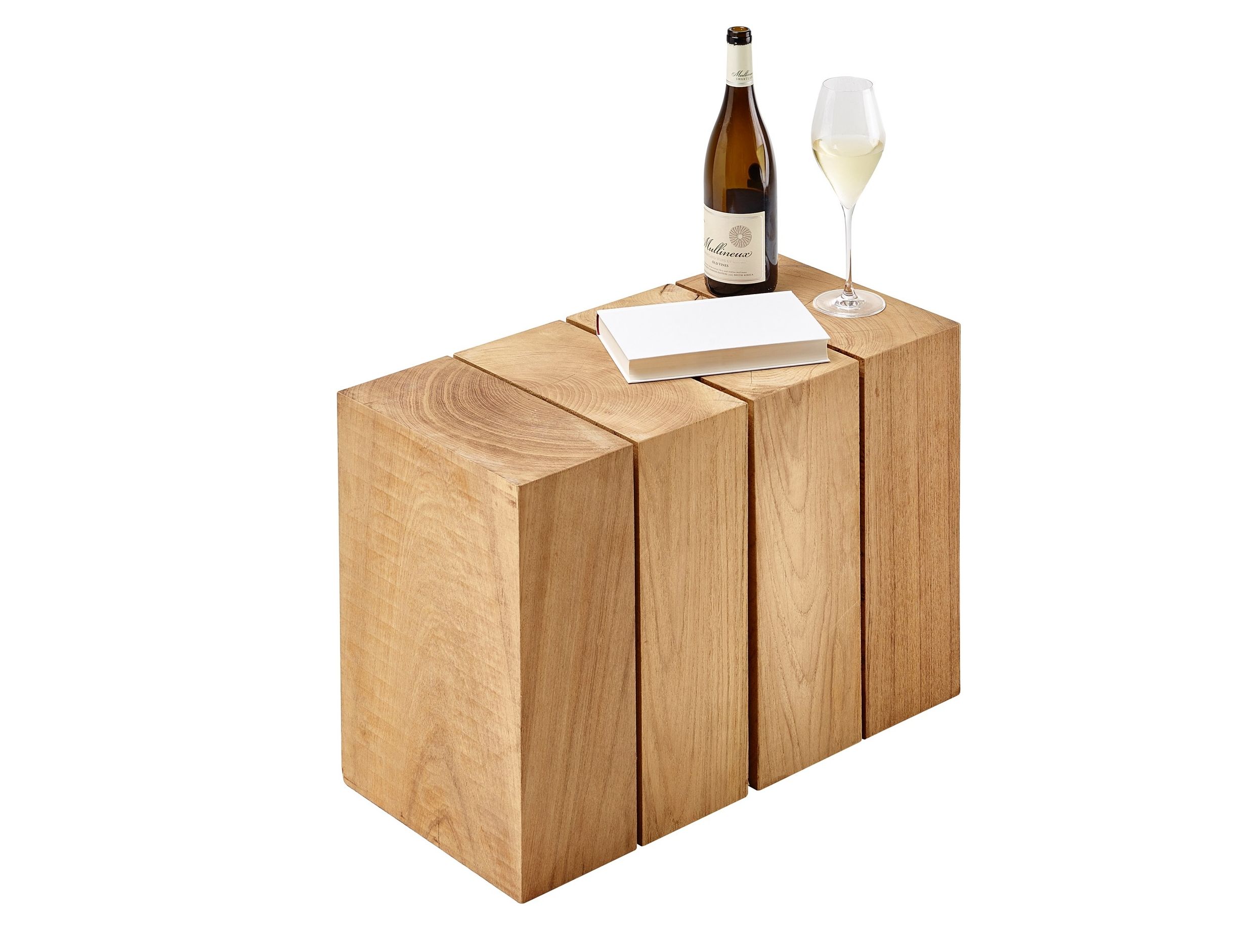 Стул / журнальный столик из тикового дерева solpuri Blocc ARCH-00028803 - Вид №1