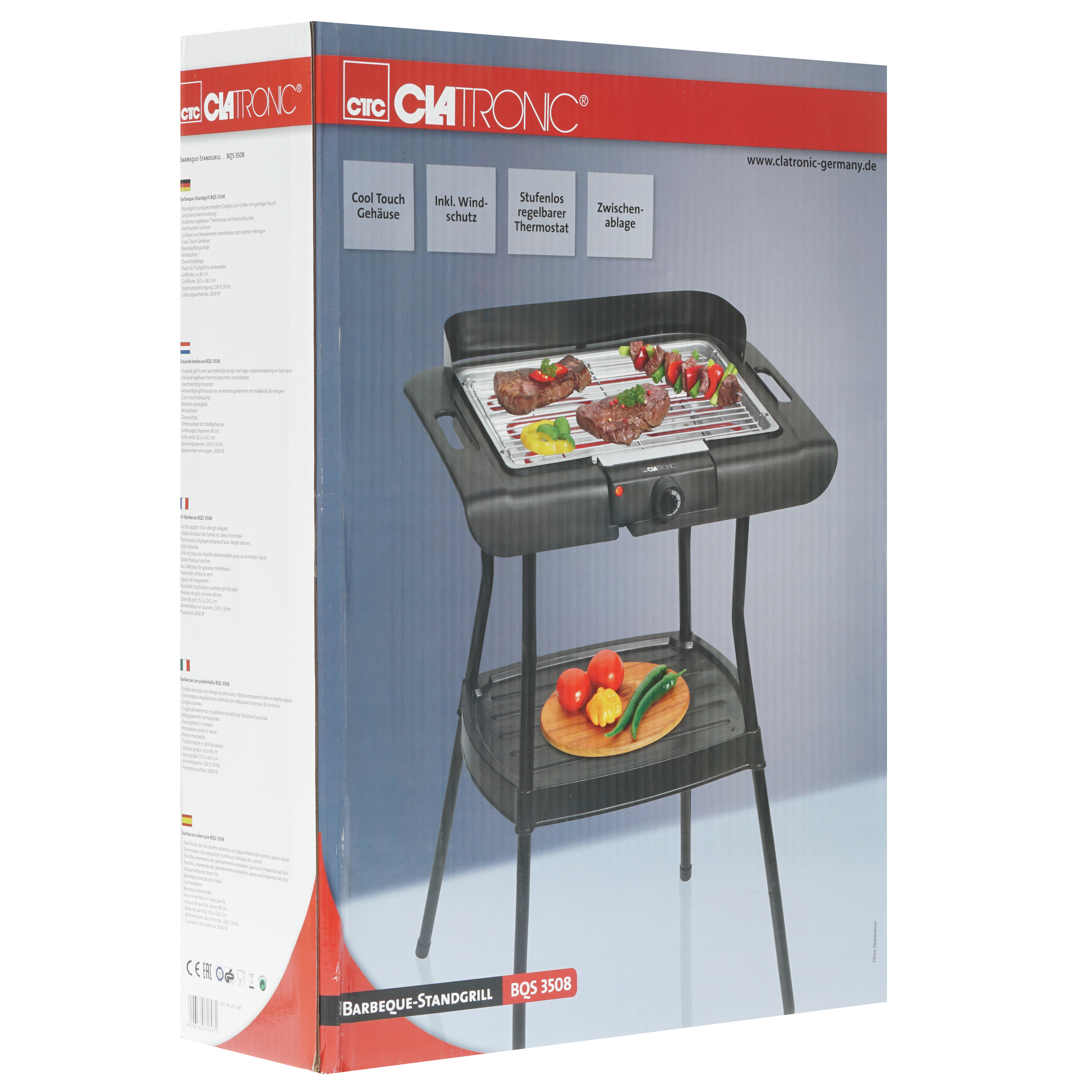 1121087 Гриль Clatronic BQS 3508 schwarz черный STDN-0140240 - Вид №7