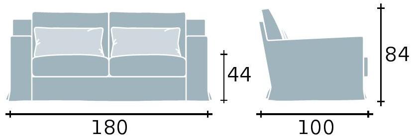Flou 2-местный тканевый диван Borgonuovo sun-id-1386234 - Вид №5