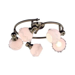 Спот потолочный на 5 ламп белый "Кампана" CL540551 CITILUX КАМПАНА 00-3924000 Белый