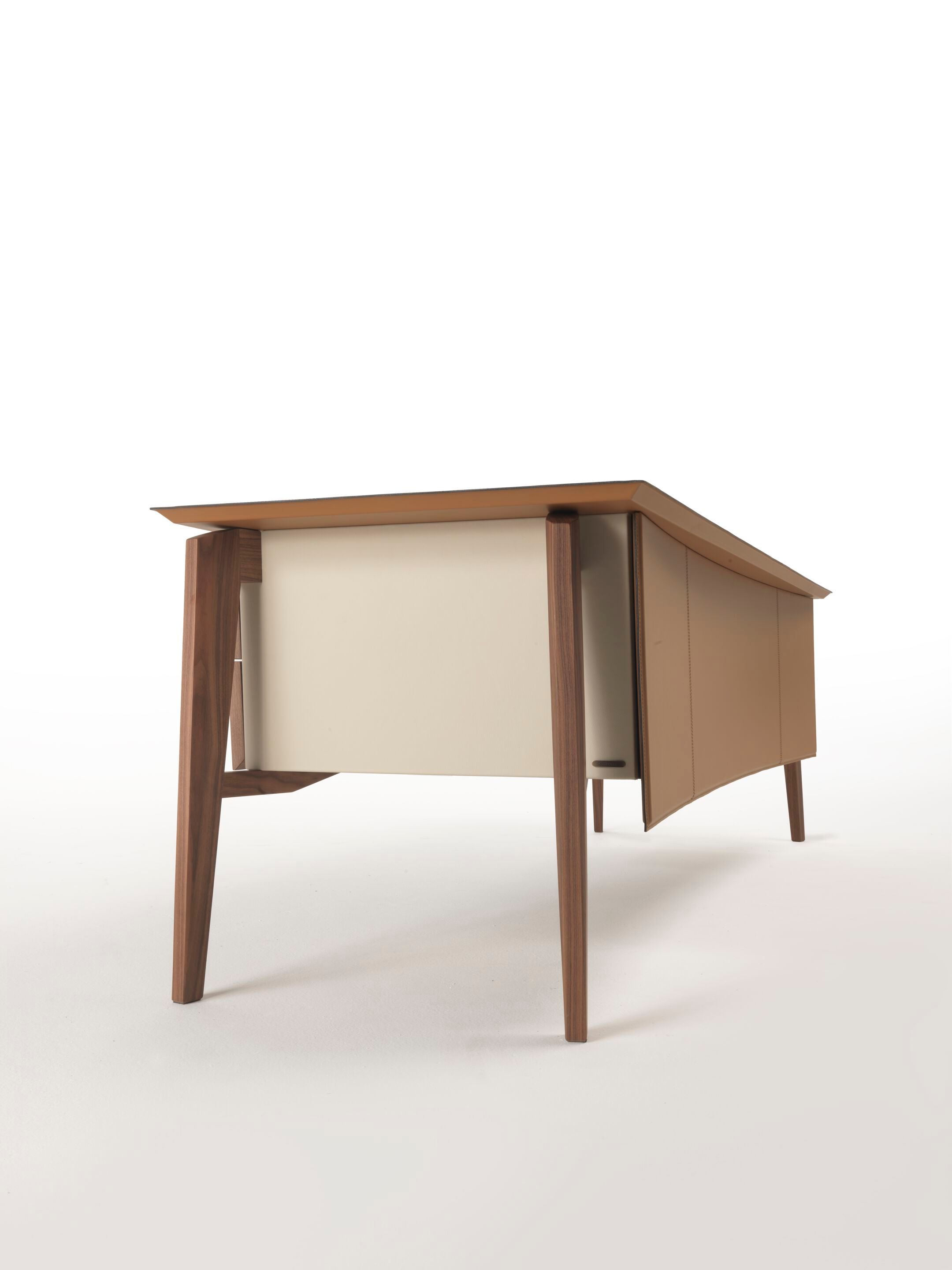 Кожаный деревянный стол с ящиками Casa Covre Naviglio ARCH-00114220 - Вид №8