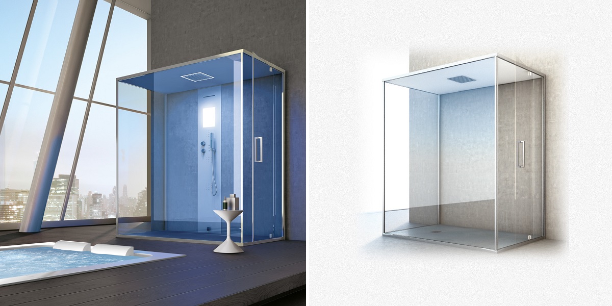 Ограждение для душа и турецкой бани Gemini 6 150х110 см 1GNU4S0 Gruppo Geromin - Вид №1