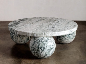 Круглый журнальный столик из натурального камня