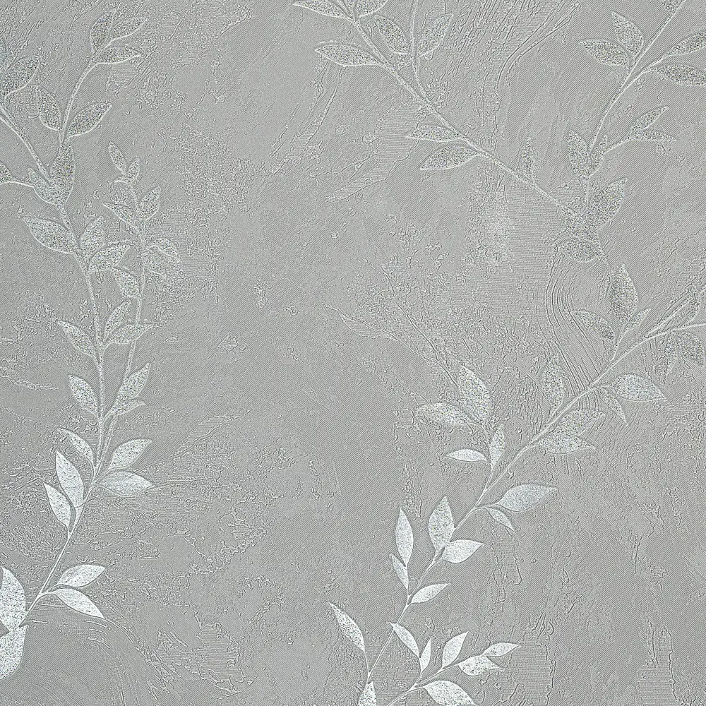 Victoria Stenova Afelia - серые флизелиновые обои с цветочным узором 89423654 STLM-1570246 - Вид №2