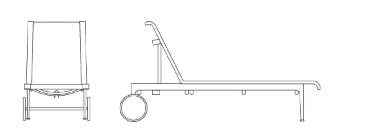 Лежак для сада с колесами Knoll 1966 ARCH-00086499 - Вид №5