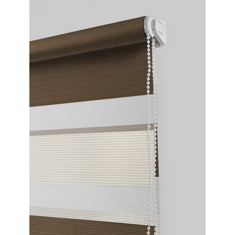Штора рулонная день-ночь Порто 140x175 см коричневая MIAMOZA STLM-2036813 - Вид №1