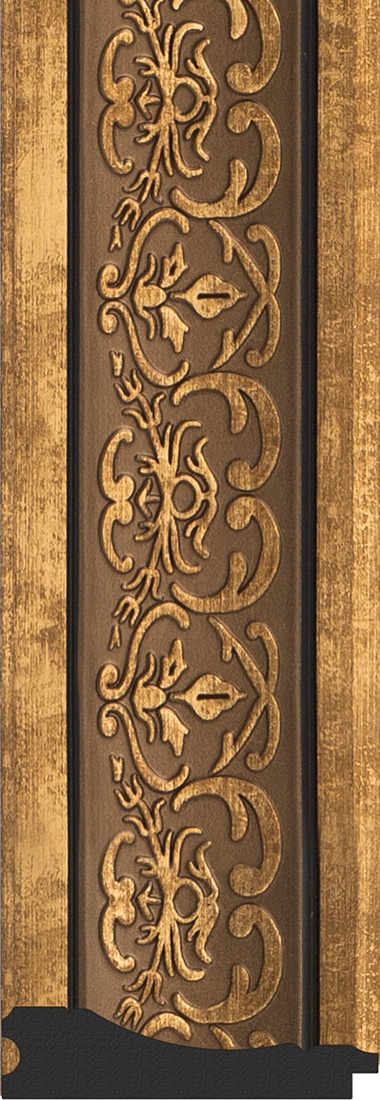 BY 6131 Зеркало напольное с фацетом в багетной раме - вензель бронзовый 101 mm EVOFORM Exclusive floor - Вид №3