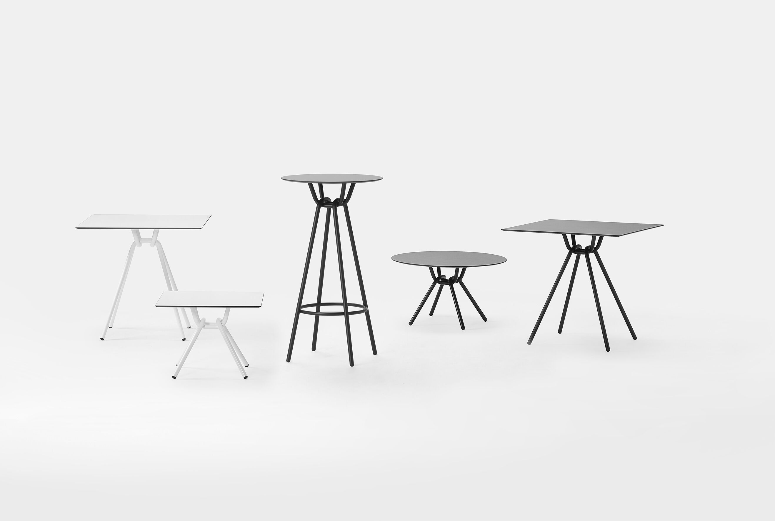 Круглый стальной стол с верхней частью HPL Kastel Keiko ARCH-00021208 - Вид №1