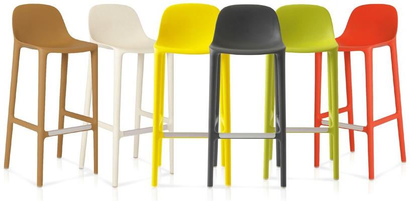 Emeco Табурет высокий полипропиленовый с подставкой для ног Broom sun-id-1478942 - Вид №3