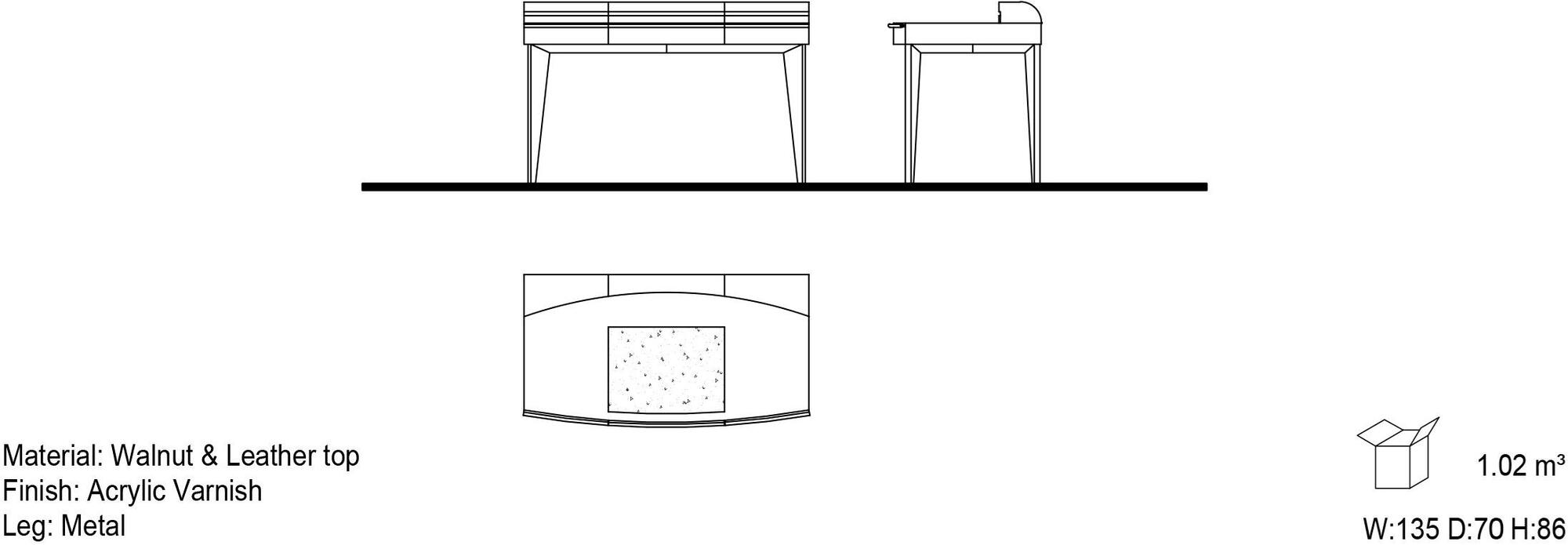 Mobi Прямоугольный деревянный стол с ящиками sun-id-1453169 - Вид №3