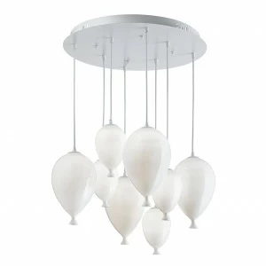 Подвесная люстра Ideal Lux Clown SP8 Bianco IDEAL LUX ДИЗАЙНЕРСКИЕ, CLOWN BIANCO 057305 Белый